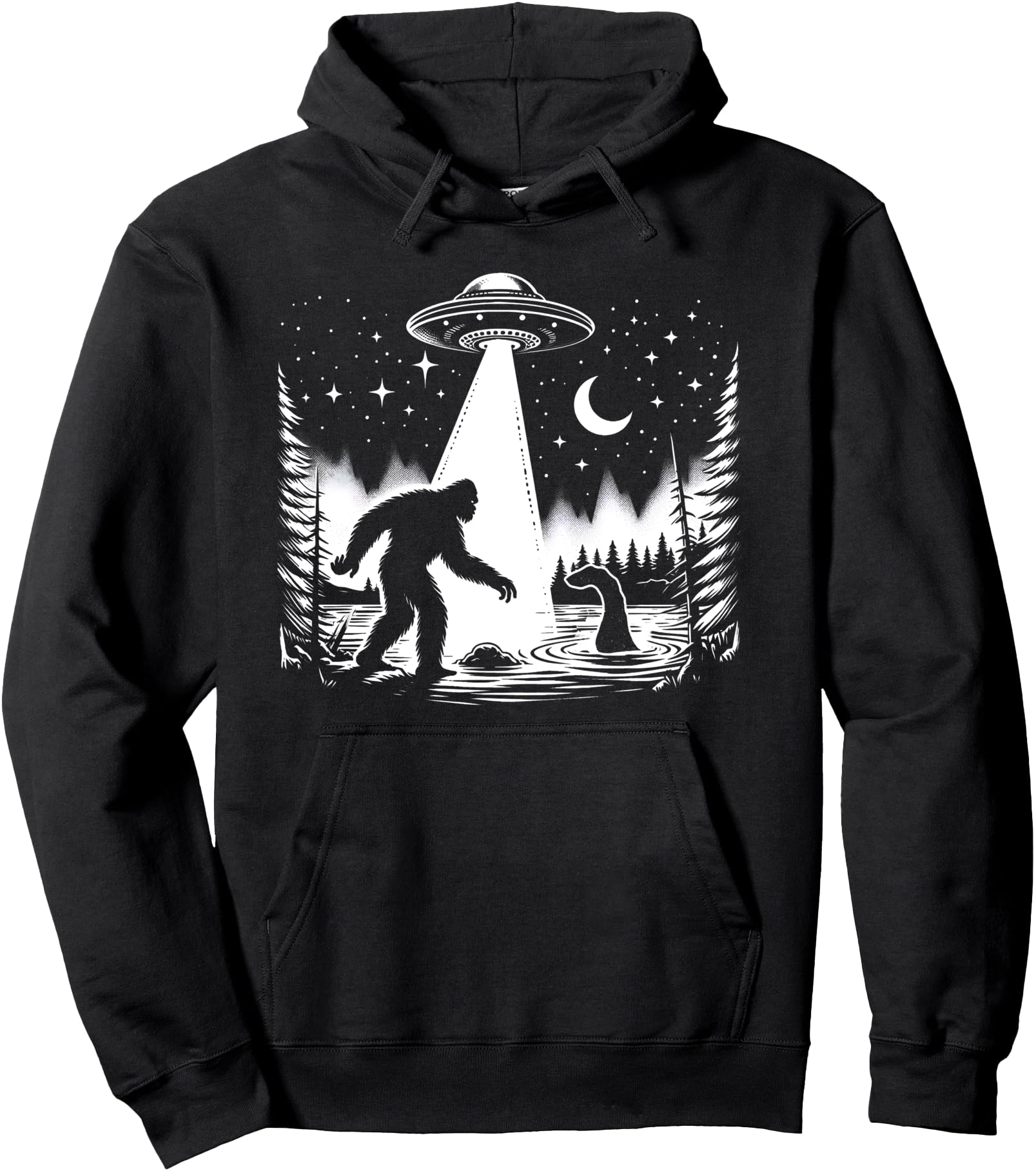 Cryptid Bigfoot Loch Ness Monster T-Shirt - Minimalist Print for Adults - T-Shirt, Sweatshirt, Hoodie