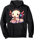 Original Anime Kawaii Axolotl Eating T-Shirt - Fun Novelty Design Unisex - T-Shirt, Sweatshirt, Hoodie