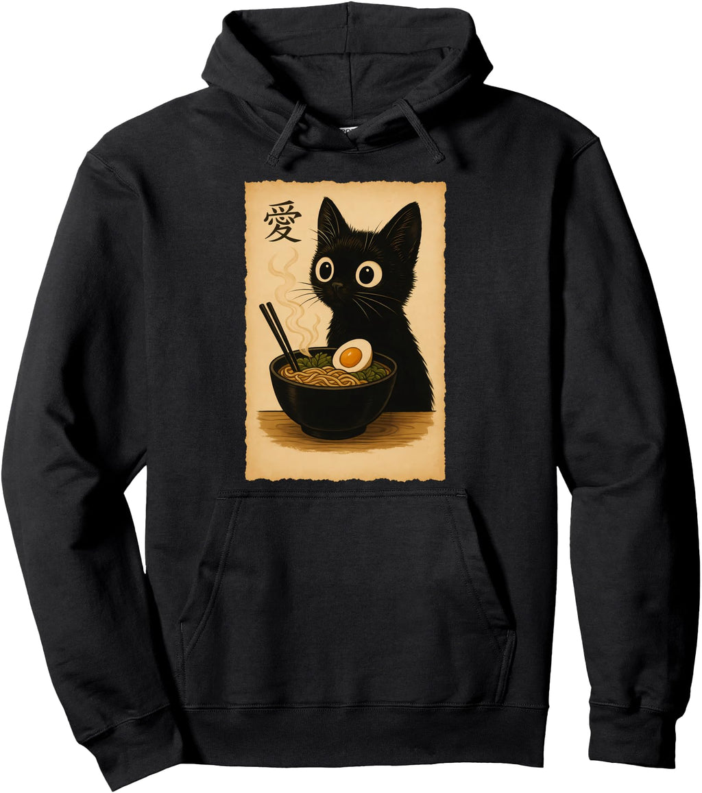 Authentic Cat Ramen T Japanese Kawaii T-Shirt - Fun Novelty Design Unisex - T-Shirt, Sweatshirt, Hoodie