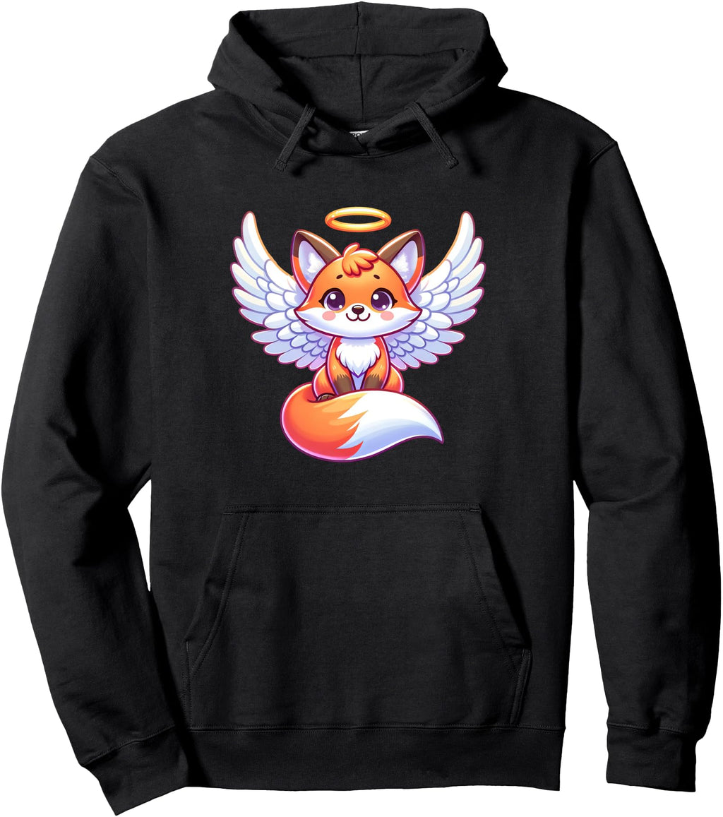 Handcrafted Comic Fox Is Angel Wings T-Shirt - Casual Everyday Wear Unisex - T-Shirt, Sweatshirt, Hoodie