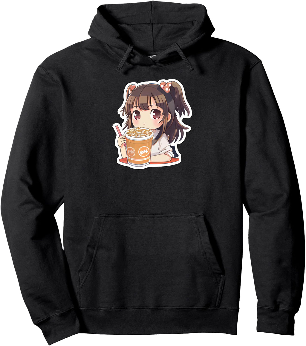Handcrafted Kawaii Anime And Ramen Hoodie - Trendy Graphic for Adults - T-Shirt, Sweatshirt, Hoodie