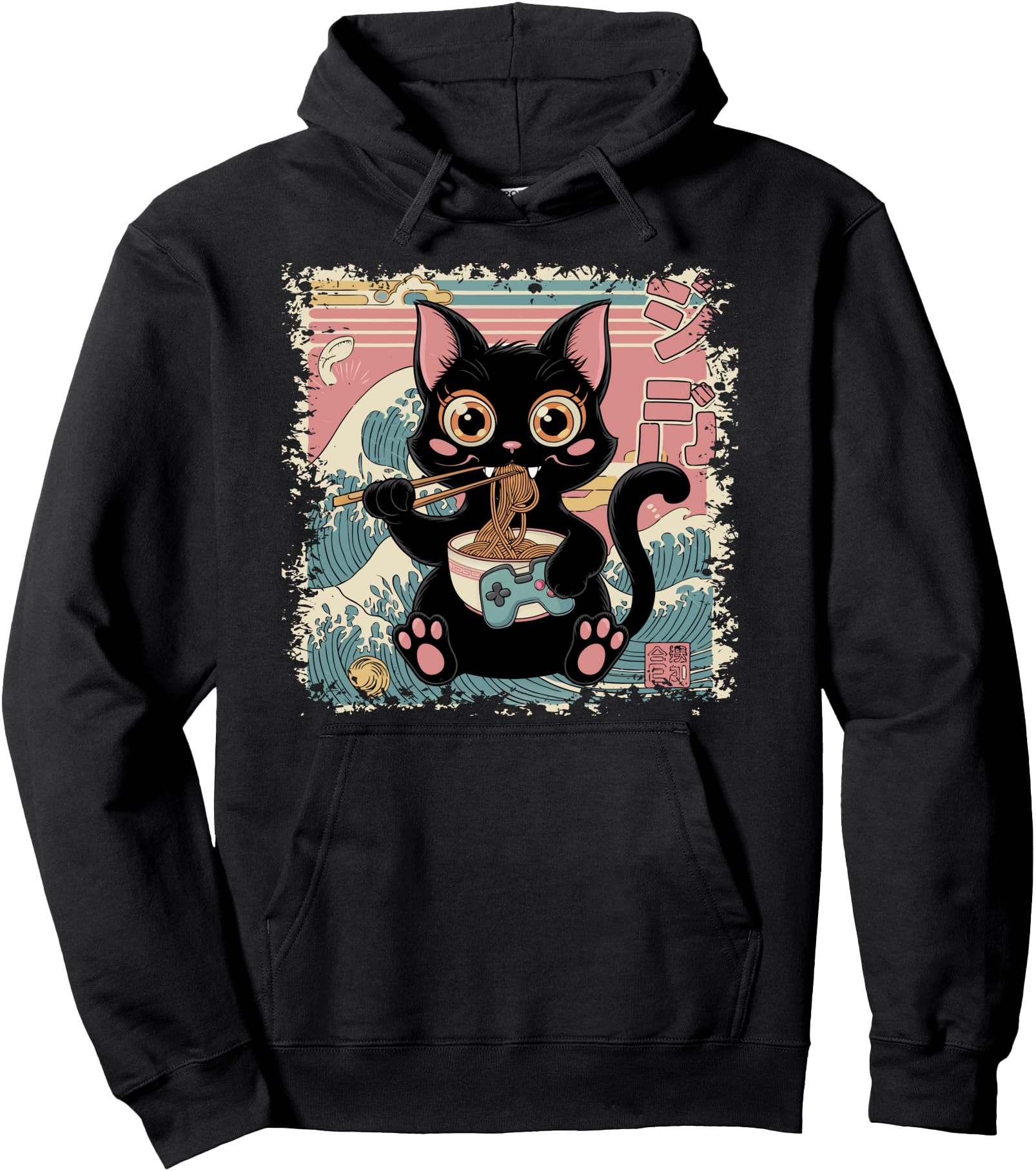 Cat Ramen Gaming Japanese Kawaii Cat T-Shirt - Trendy Graphic for Adults - T-Shirt, Sweatshirt, Hoodie