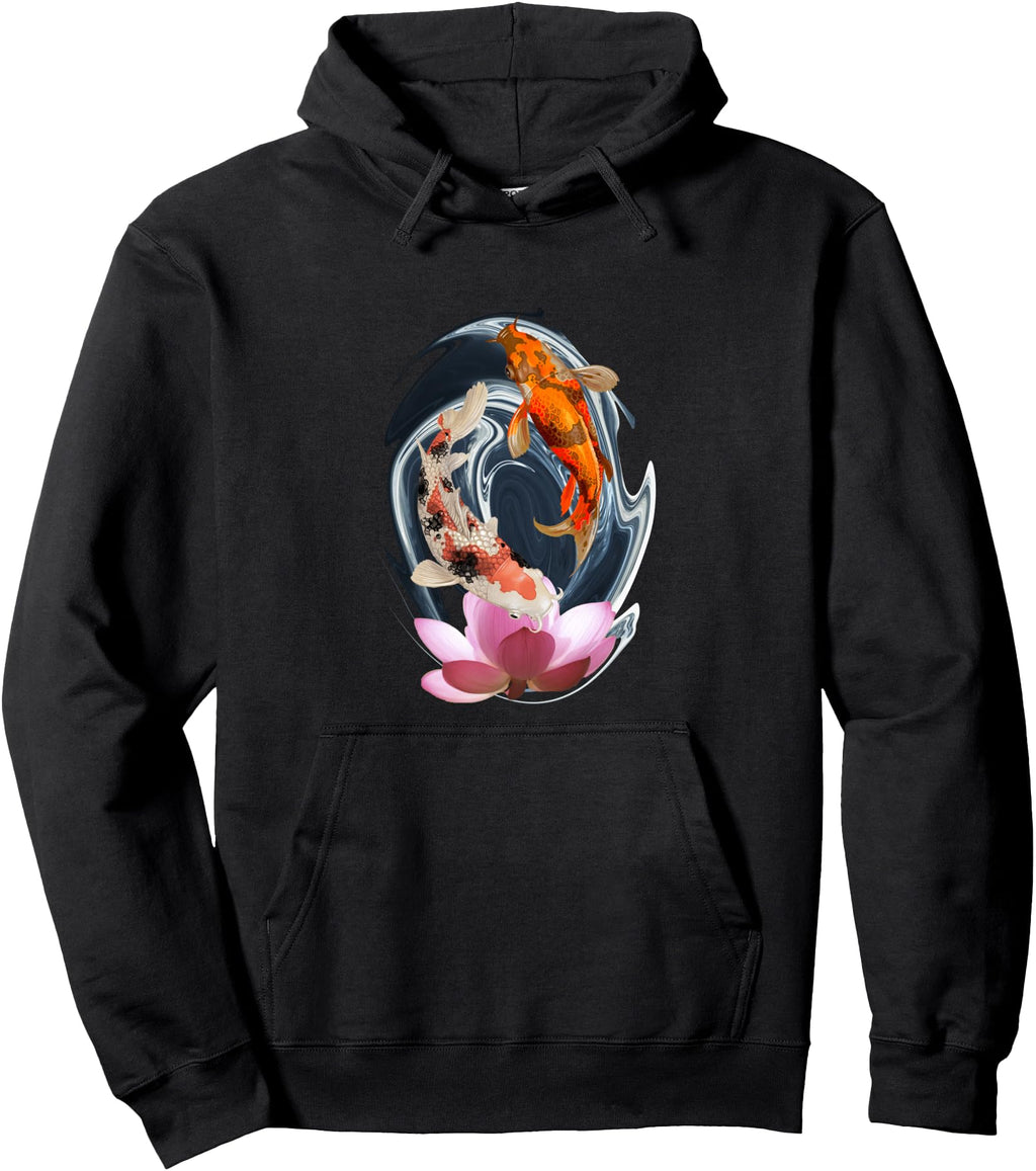 Original Lotus Leaf Koi Japanese Art Sweatshirt - Graphic Print for Adults - T-Shirt, Sweatshirt, Hoodie