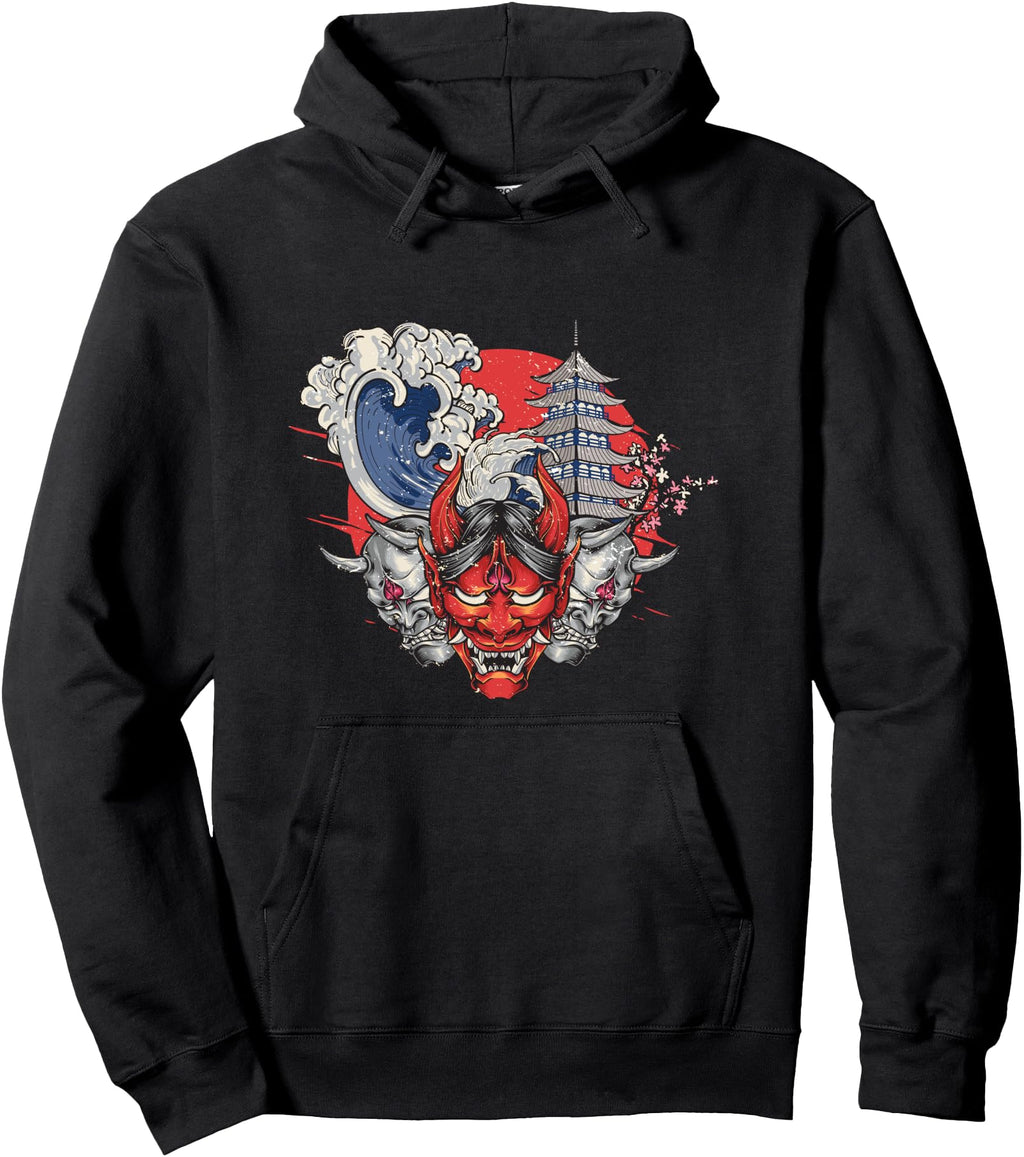 Japanese Oni Red Samurai Sweatshirt - Casual Everyday Wear for Adults - T-Shirt, Sweatshirt, Hoodie