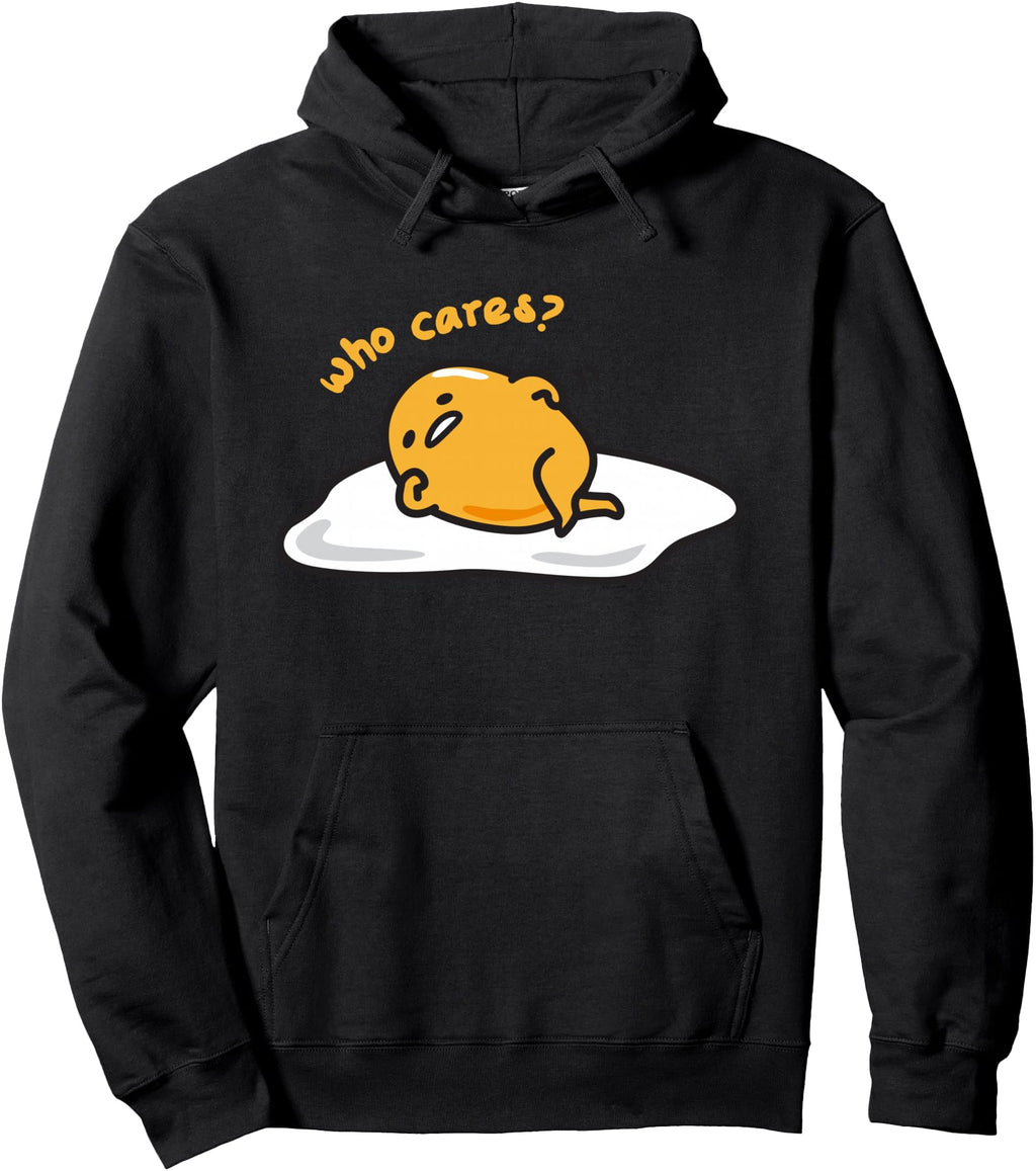 Authentic Gudetama Who Cares Rare Hoodie - Graphic Print Men Women - T-Shirt, Sweatshirt, Hoodie