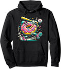 Donut Playing Baseball Food Champ Sweatshirt - Novelty Apparel Unisex - T-Shirt, Sweatshirt, Hoodie