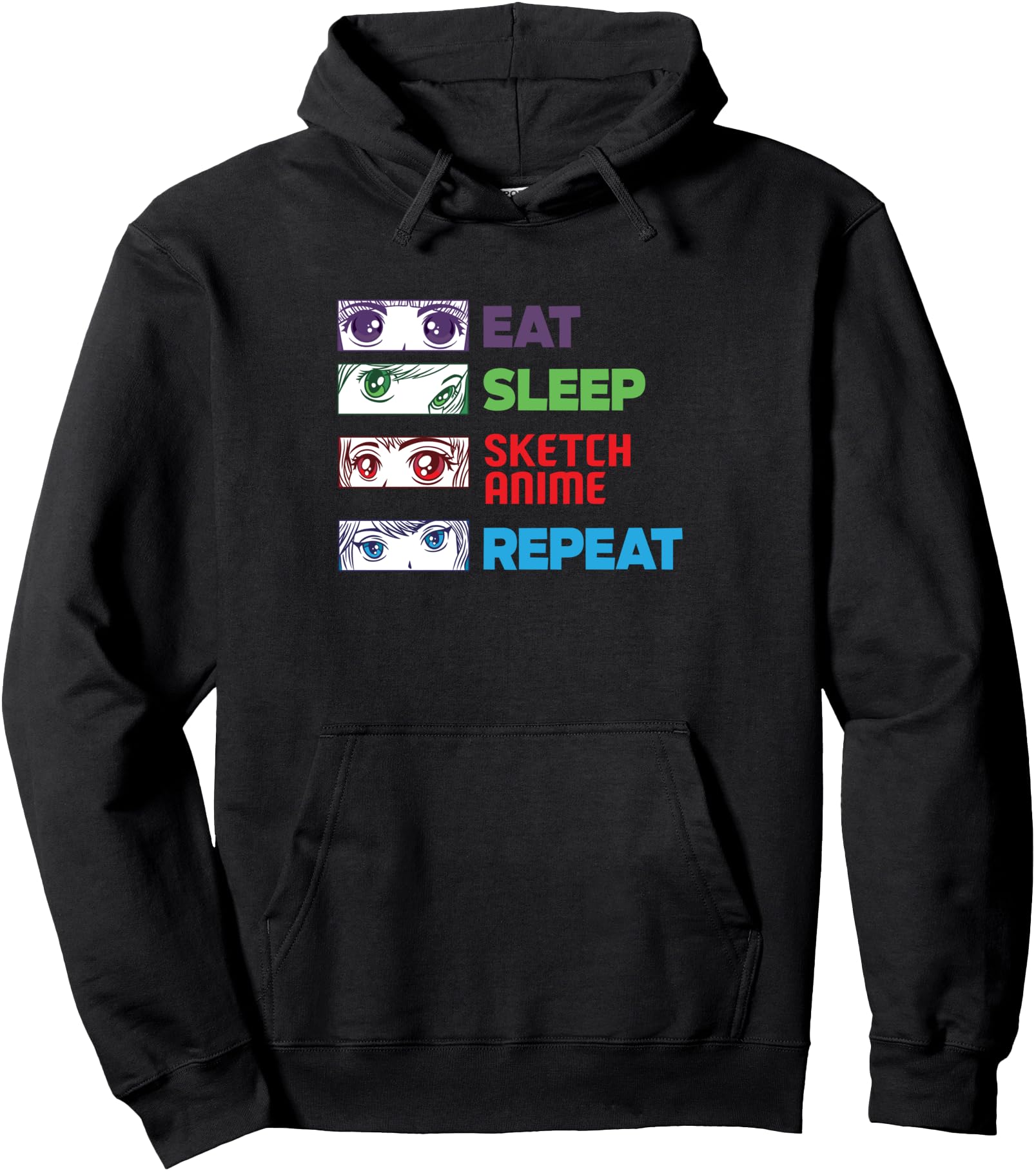 Original Eat Sleep Sketch Anime Repeat T-Shirt - Trendy Graphic Men Women - T-Shirt, Sweatshirt, Hoodie