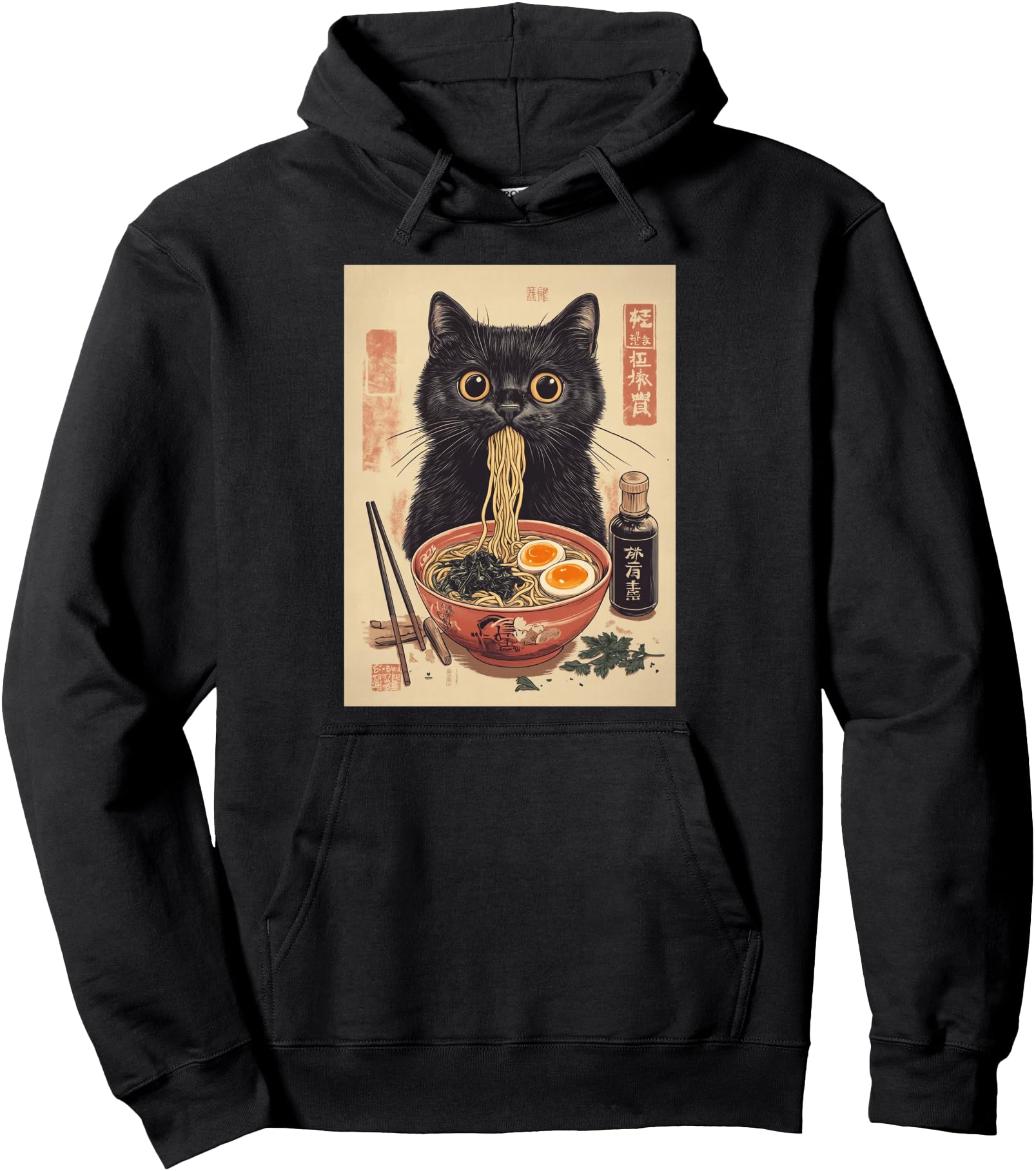 Handcrafted Kawaii Noodle Soup Anime Hoodie - Streetwear Style Men Women - T-Shirt, Sweatshirt, Hoodie