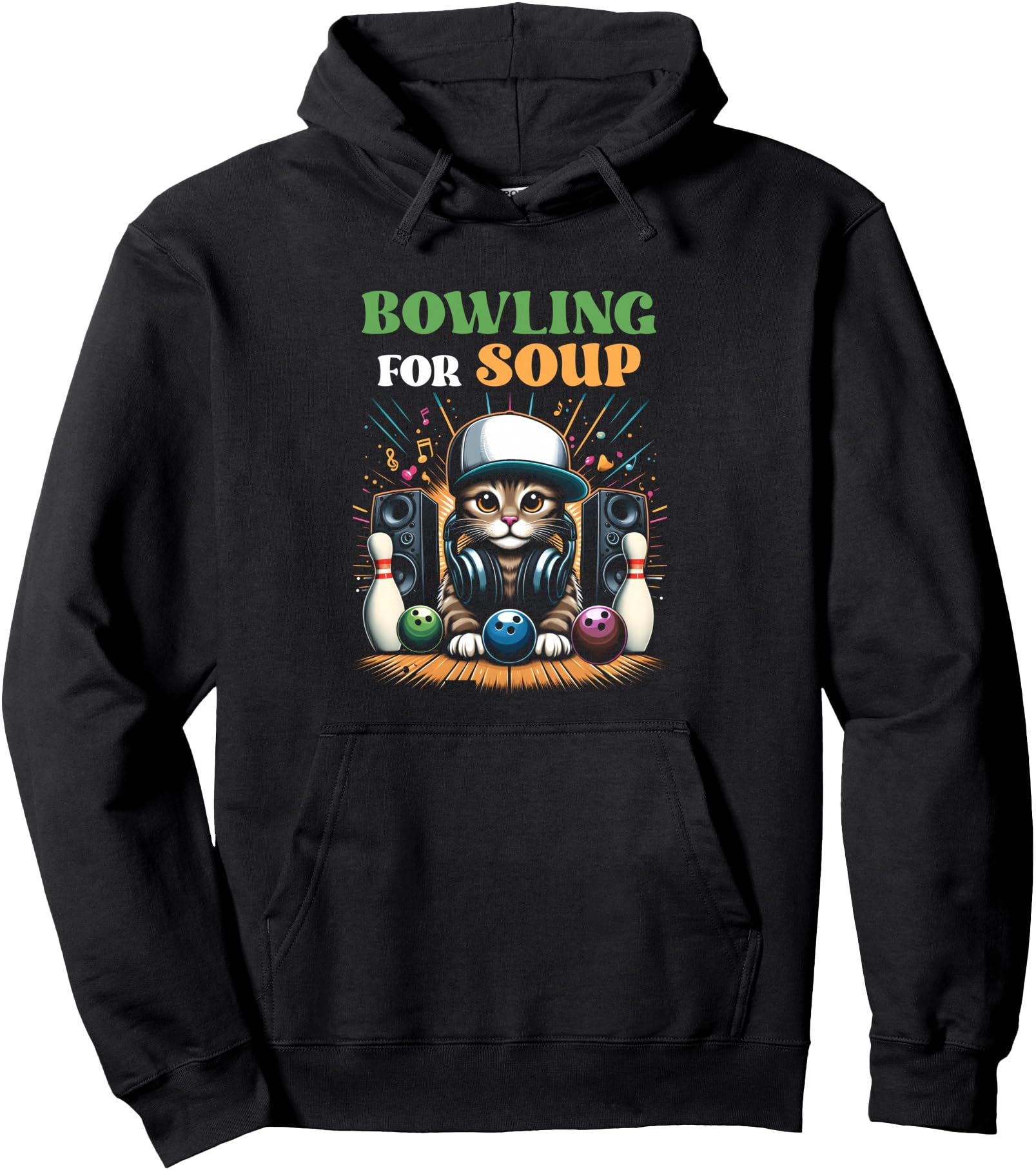 Exclusive Bowling Soup Music Cat Dj Cat Hoodie - Fun Novelty Design Unisex - T-Shirt, Sweatshirt, Hoodie