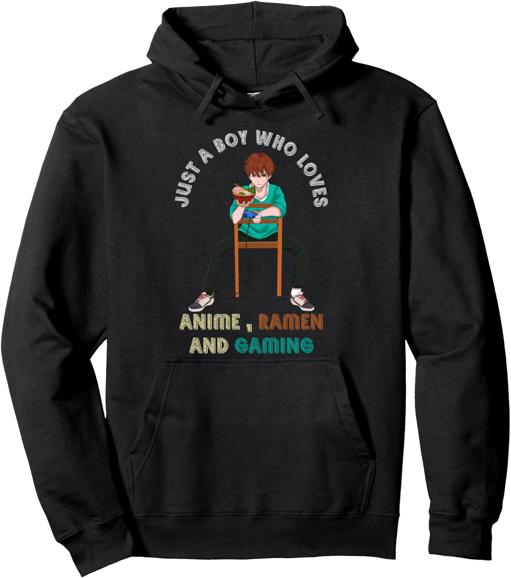 Gamer Just Who Loves Anime Ramen And T-Shirt - Graphic Print for Adults - T-Shirt, Sweatshirt, Hoodie