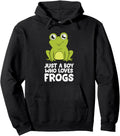 Handcrafted Frog Catcher Just Who Hoodie - Fun Novelty Design for Adults - T-Shirt, Sweatshirt, Hoodie