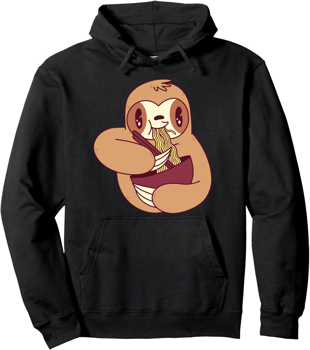 Authentic Ramen Bowl Sloth Kawaii T-Shirt - Novelty Apparel for Adults - T-Shirt, Sweatshirt, Hoodie