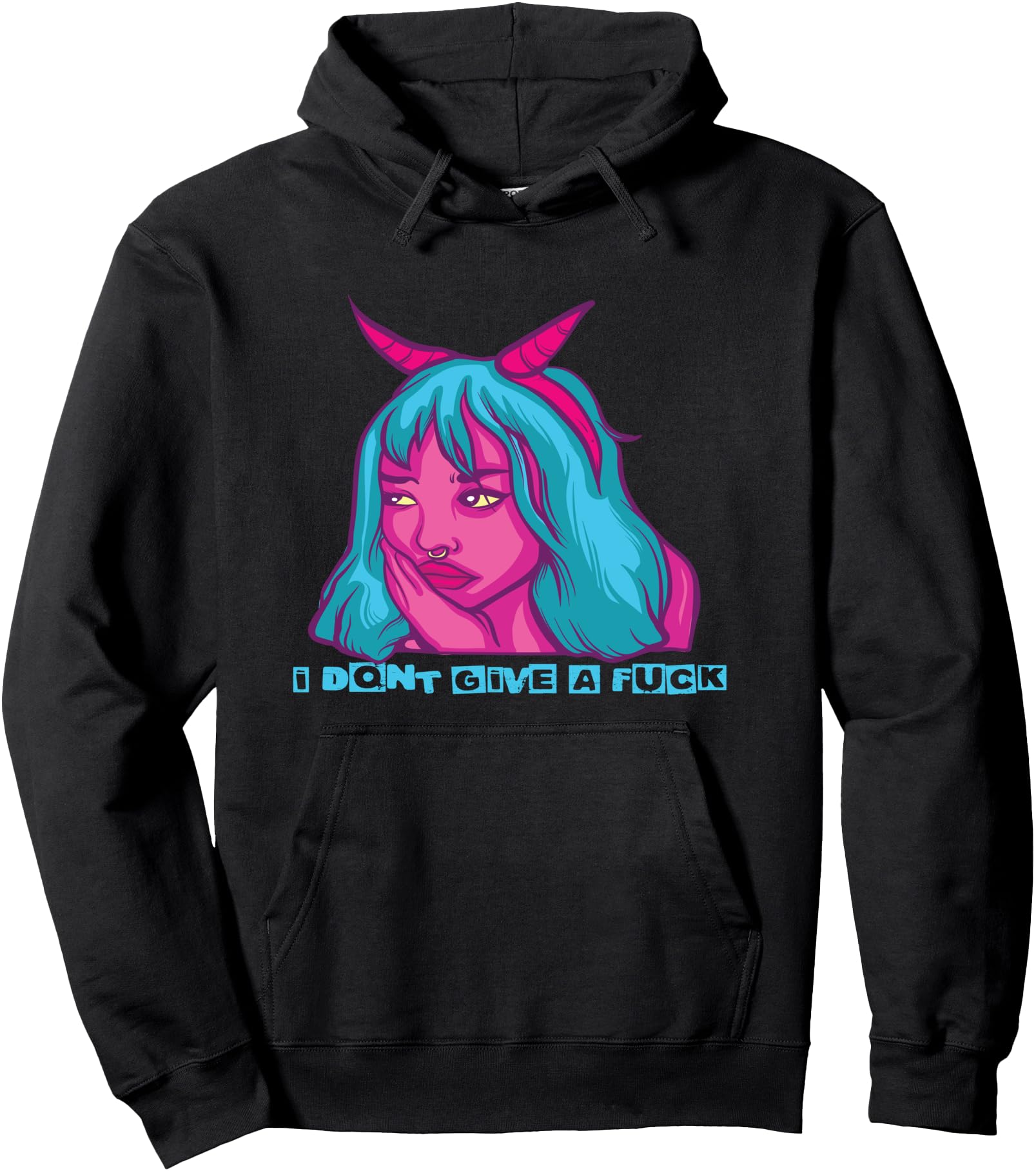 Handcrafted Devil Pastel Goth Japanese Hoodie - Unique Graphic for Adults - T-Shirt, Sweatshirt, Hoodie