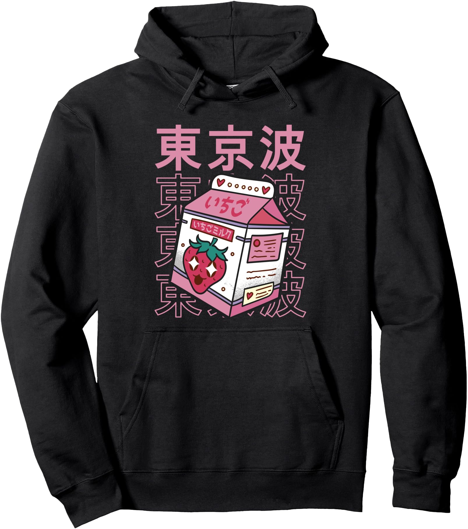Original Kawaii Strawberry Milk Carton Hoodie - Novelty Apparel for Adults - T-Shirt, Sweatshirt, Hoodie