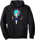 Anime And Music Teen Chibi Sweatshirt - Casual Everyday Wear Men Women - T-Shirt, Sweatshirt, Hoodie