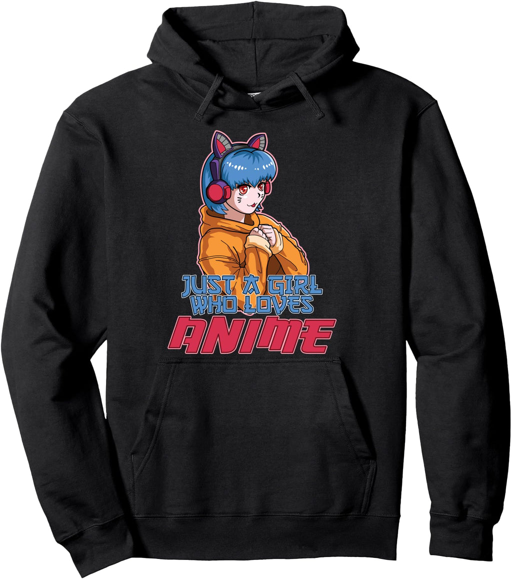 Anime Manga Just Who Loves Anime Hoodie - Casual Everyday Wear Unisex - T-Shirt, Sweatshirt, Hoodie