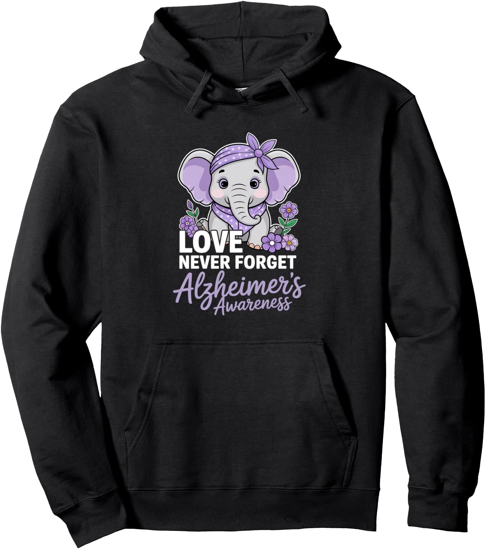 Authentic Alzheimer S Awareness Elephant T-Shirt - Graphic Print Men Women - T-Shirt, Sweatshirt, Hoodie