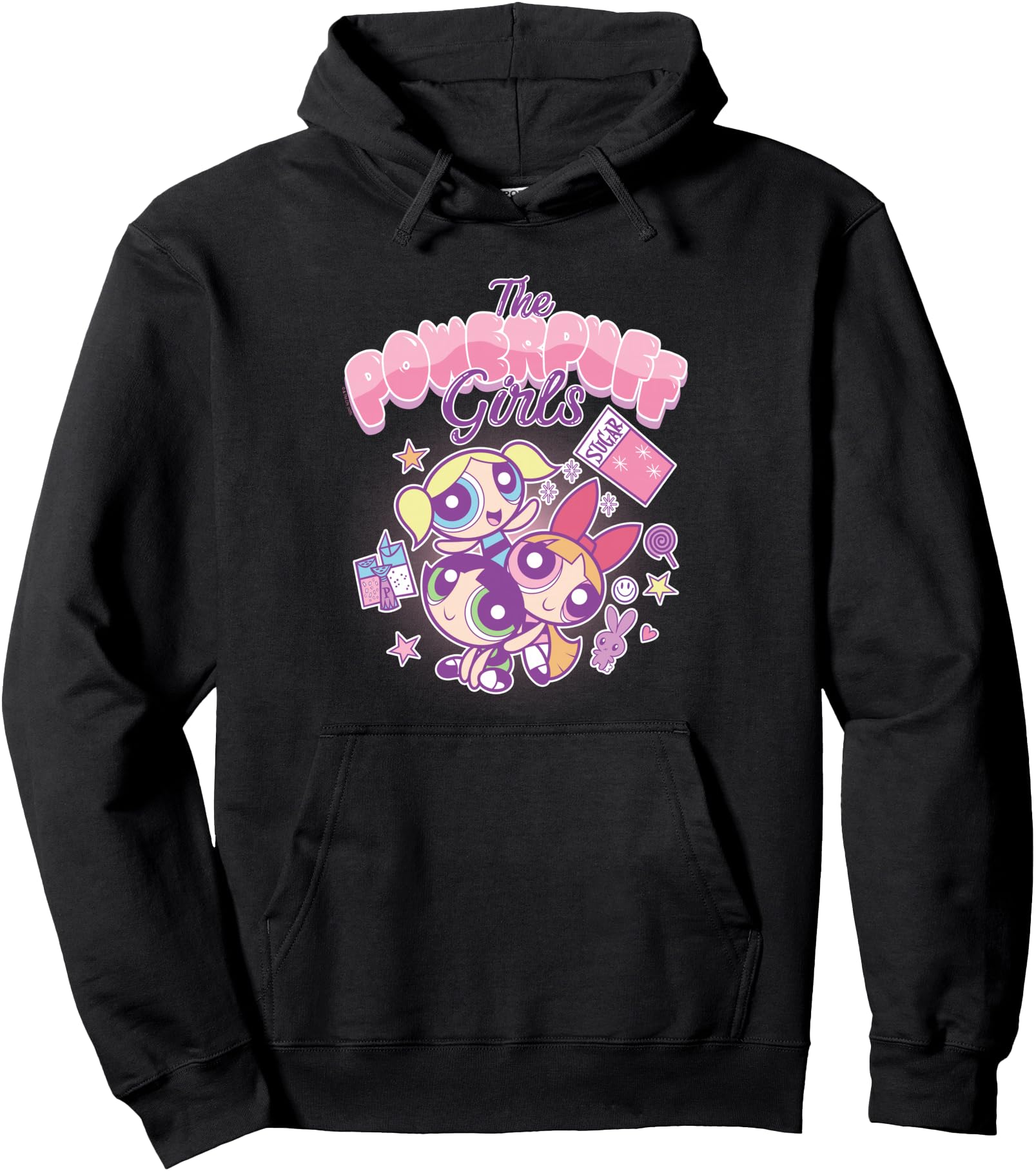 Powerpuff Bubble Letters Sugar And T-Shirt - Aesthetic Graphic for Adults - T-Shirt, Sweatshirt, Hoodie