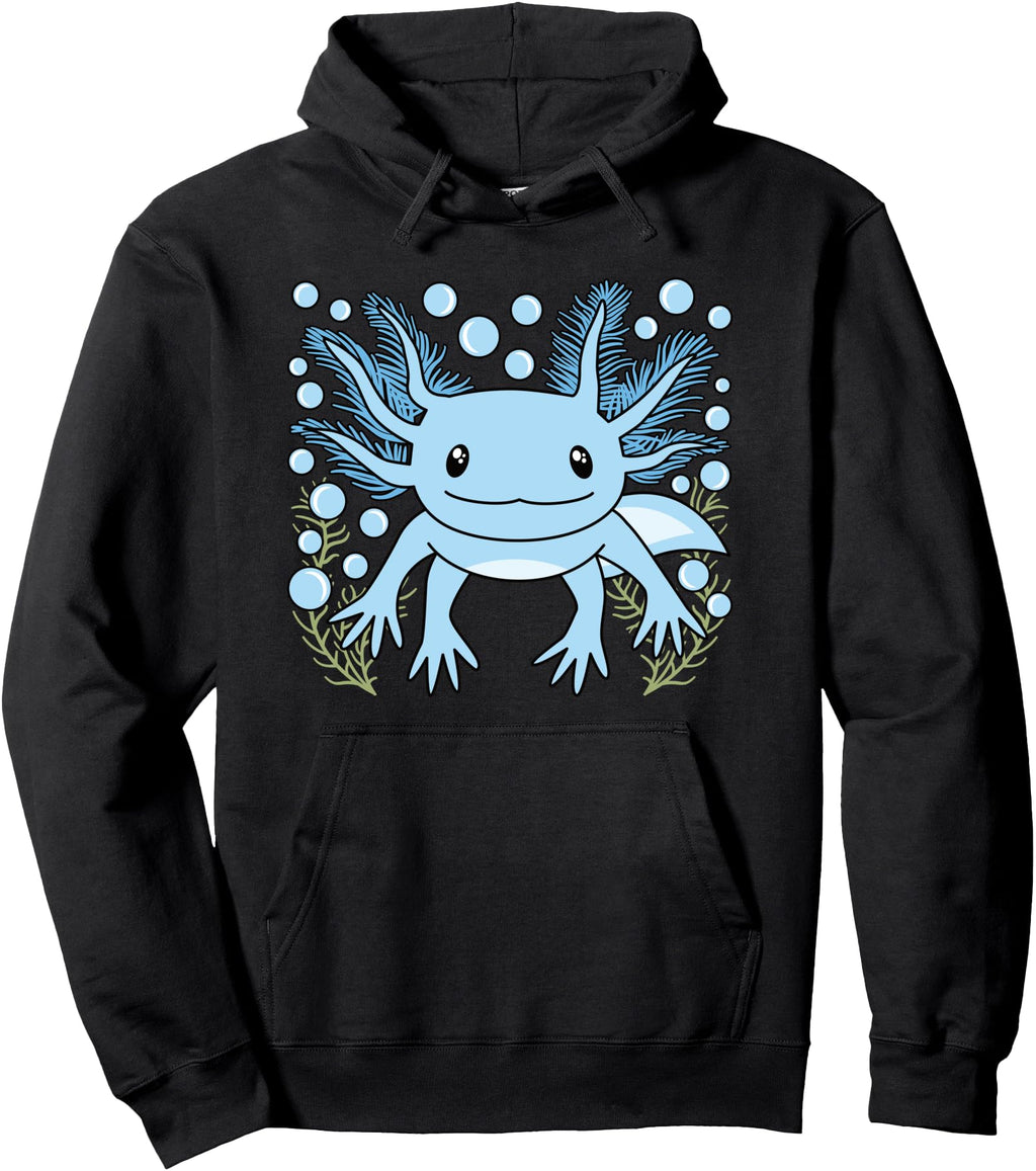 Authentic Blue Axolotl Kawaii Sweatshirt - Unique Graphic for Adults - T-Shirt, Sweatshirt, Hoodie