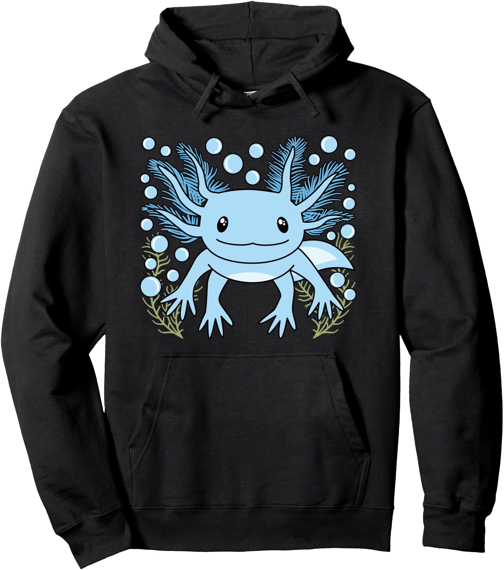 Authentic Blue Axolotl Kawaii Sweatshirt - Unique Graphic for Adults - T-Shirt, Sweatshirt, Hoodie