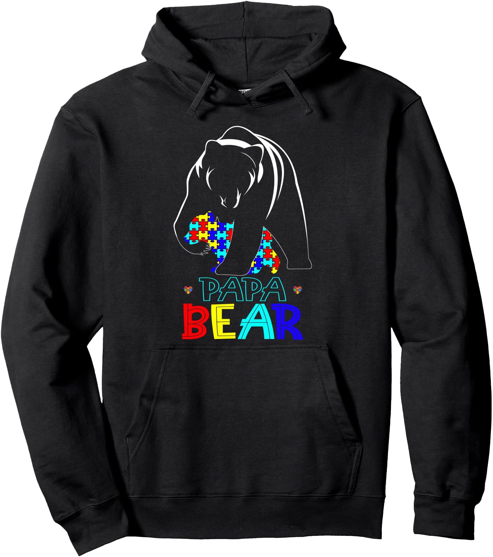 Exclusive Papa Bear Autism Awareness Hoodie - Streetwear Style for Adults - T-Shirt, Sweatshirt, Hoodie