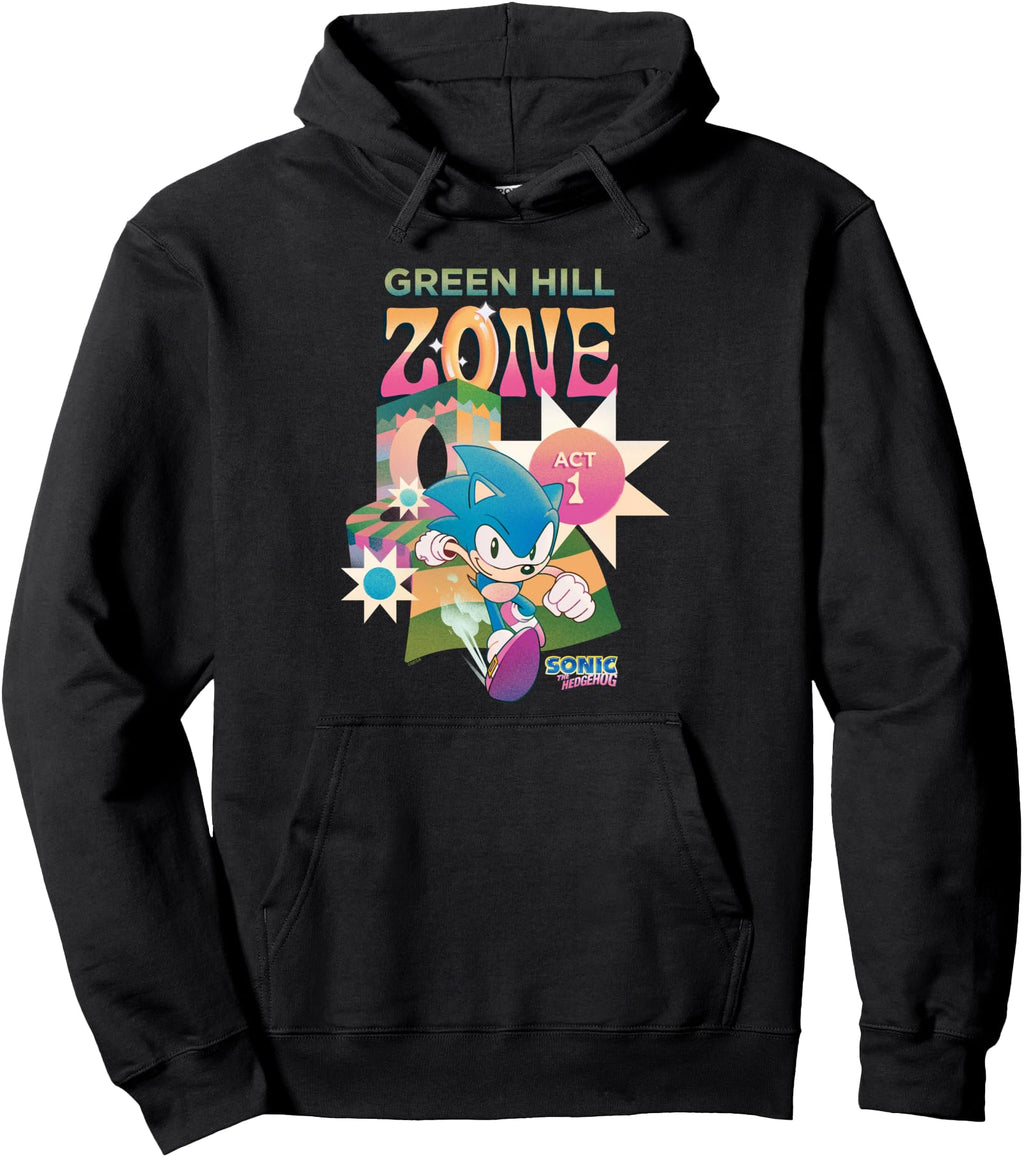 Sonic Hedgehog Green Hill Zone Act 1 Hoodie - Custom Art Print Men Women - T-Shirt, Sweatshirt, Hoodie