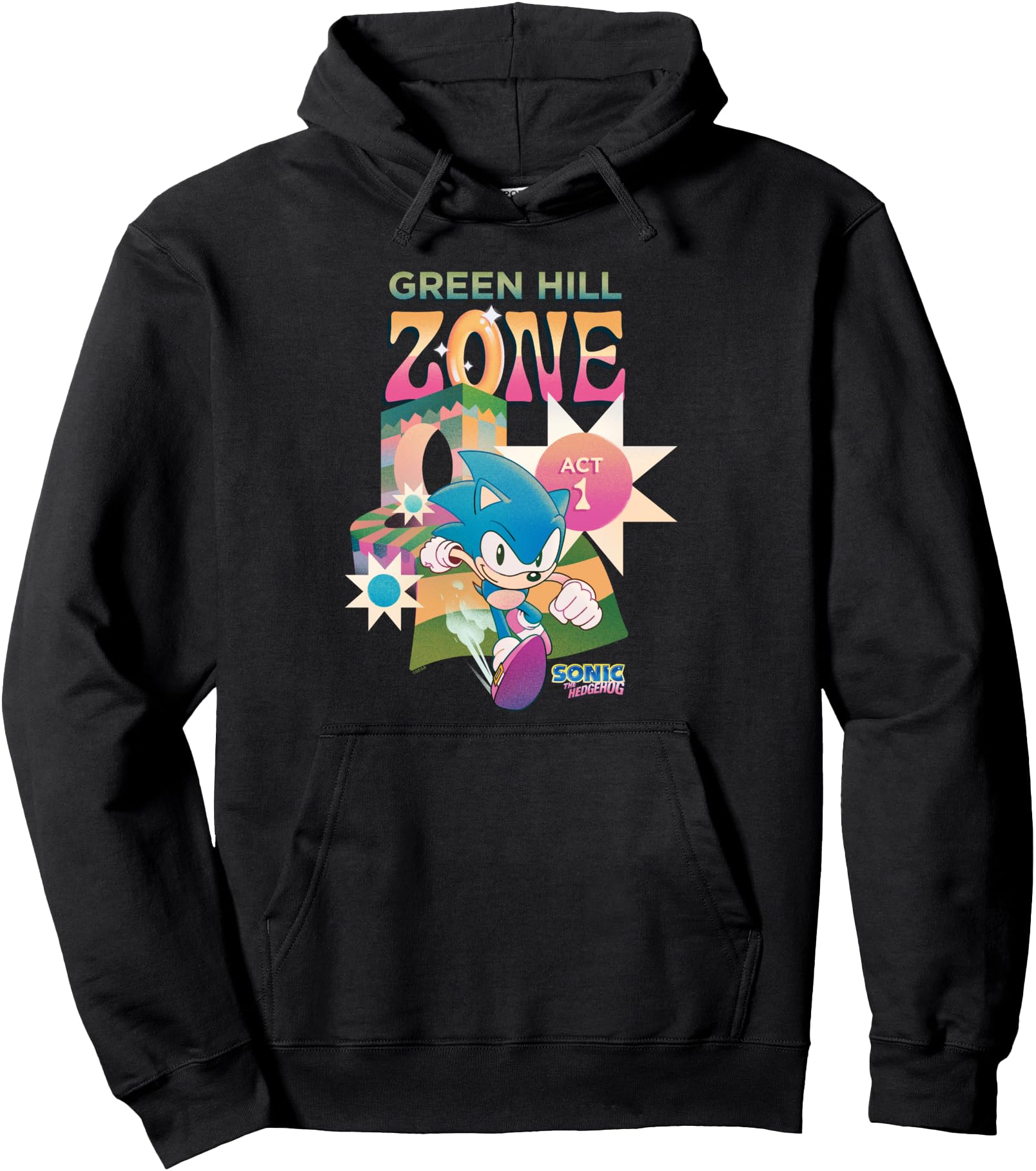 Sonic Hedgehog Green Hill Zone Act 1 Hoodie - Custom Art Print Men Women - T-Shirt, Sweatshirt, Hoodie