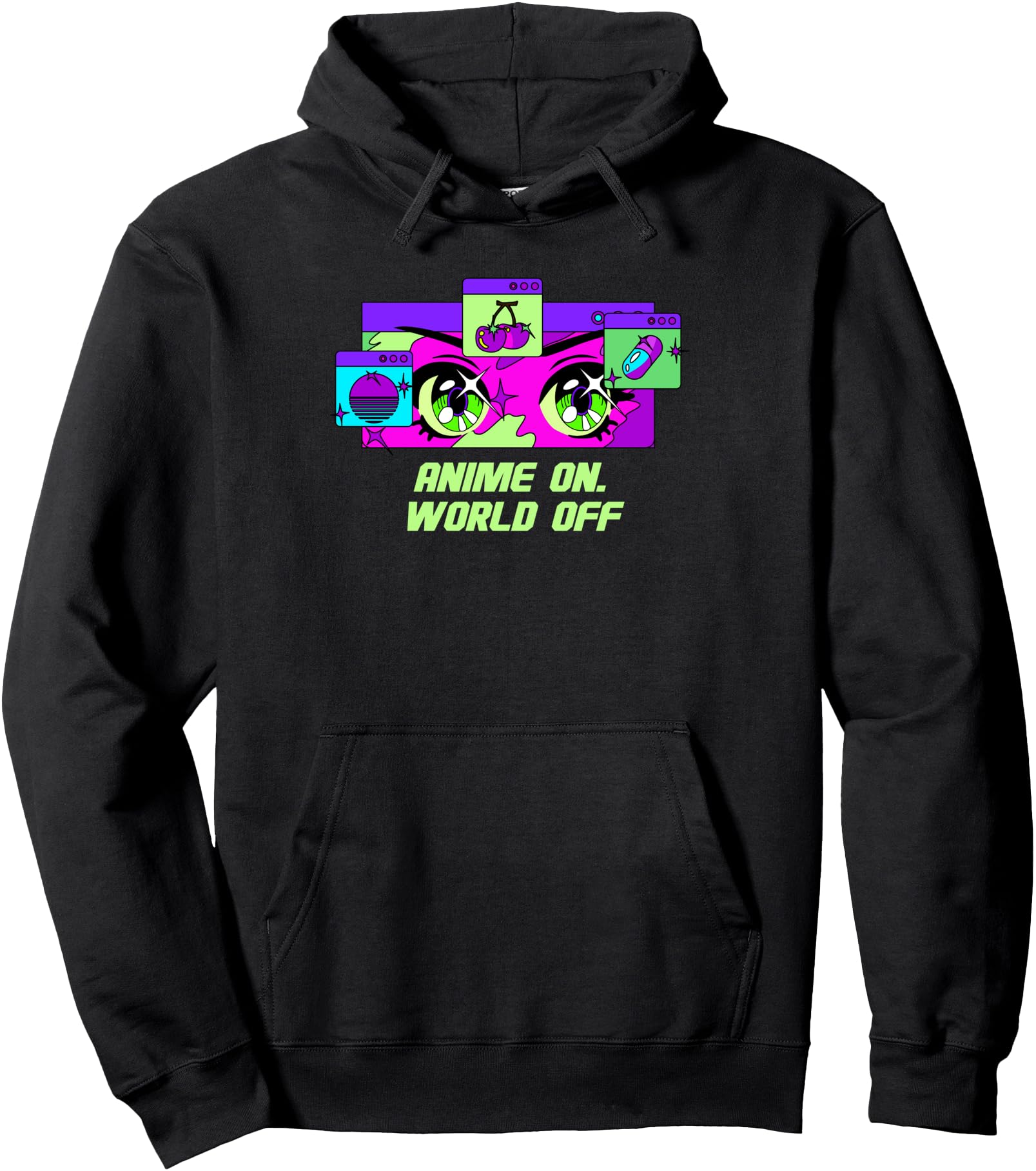 Anime World Off Japanese Japan Anime Hoodie - Minimalist Print for Adults - T-Shirt, Sweatshirt, Hoodie