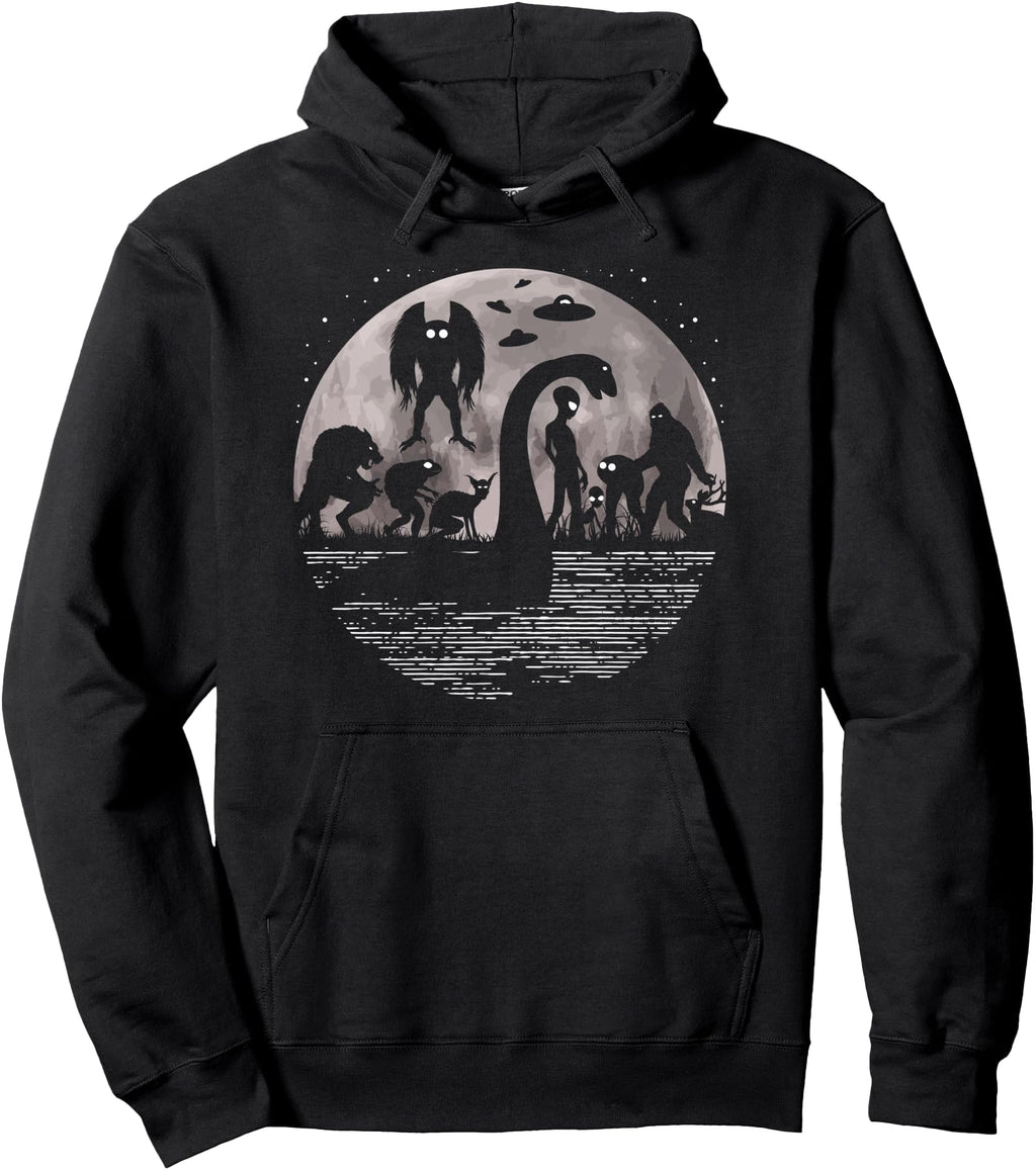 Authentic Bigfoot Loch Ness Monster Hoodie - Trendy Graphic Men Women - T-Shirt, Sweatshirt, Hoodie