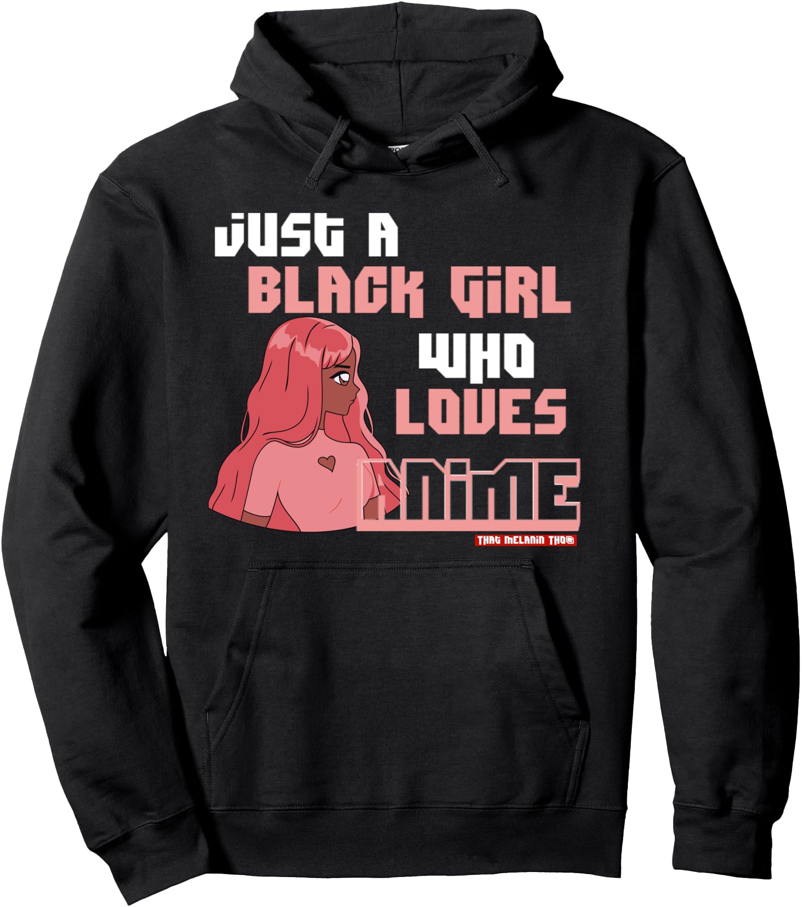Authentic Just Black Who Loves Anime Who Hoodie - Unique Graphic Unisex - T-Shirt, Sweatshirt, Hoodie