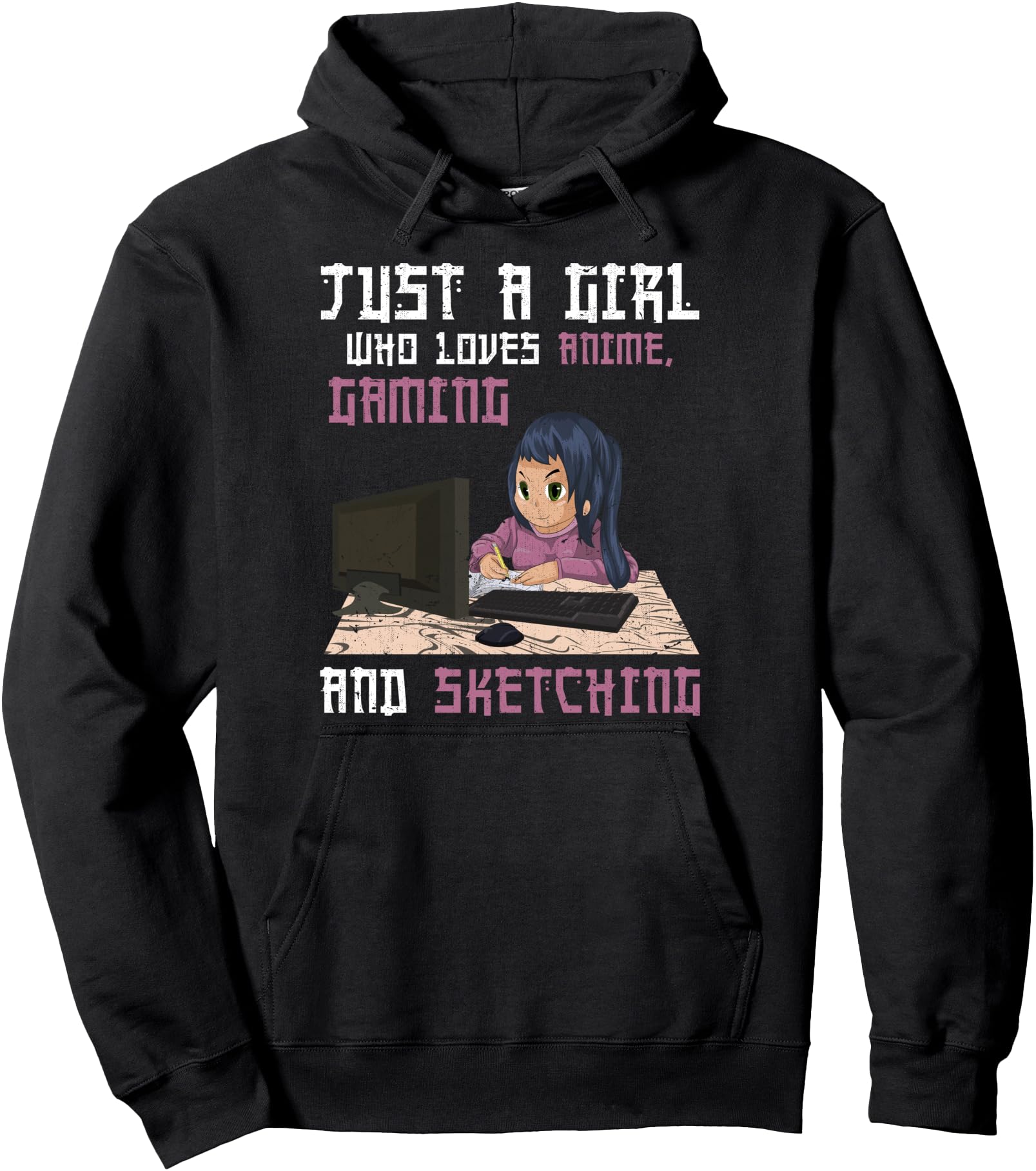 Original Just Who Loves Anime Gaming Hoodie - Streetwear Style for Adults - T-Shirt, Sweatshirt, Hoodie