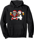 Beer Drinking Santa Claus And Snowman T-Shirt - Fun Novelty Design Unisex - T-Shirt, Sweatshirt, Hoodie