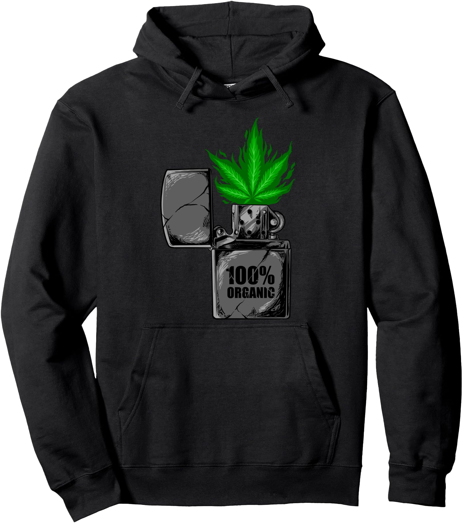 Handcrafted Weed Lighter Marijuana 100 Hoodie - Graphic Print for Adults - T-Shirt, Sweatshirt, Hoodie