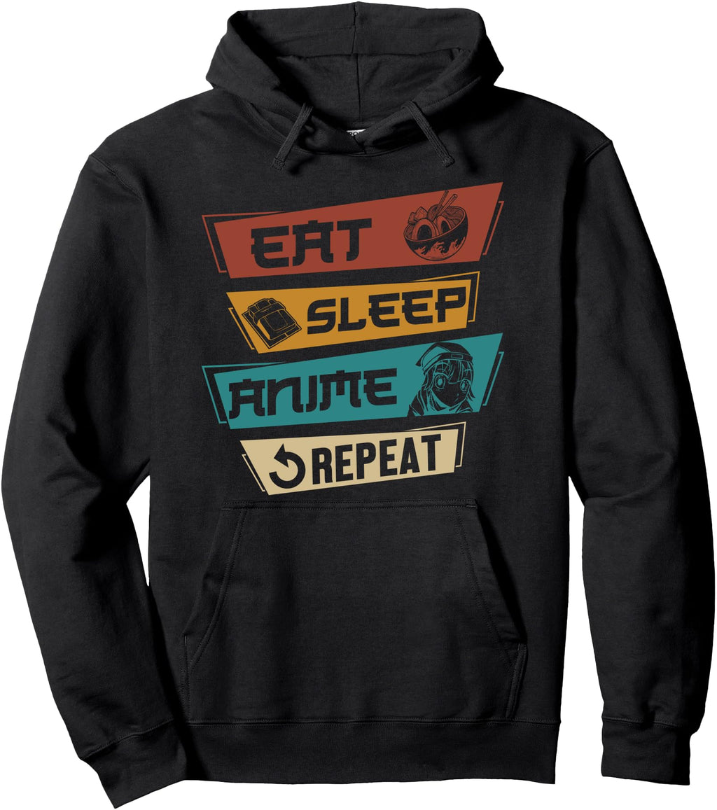 Manga Ramen Eat Sleep Watch Anime Artist Hoodie - Unique Graphic Unisex - T-Shirt, Sweatshirt, Hoodie
