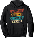 Manga Ramen Eat Sleep Watch Anime Artist Hoodie - Unique Graphic Unisex - T-Shirt, Sweatshirt, Hoodie