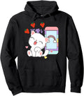 Exclusive Kawaii Cat Mobile Phone T-Shirt - Minimalist Print Unisex - T-Shirt, Sweatshirt, Hoodie