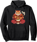 Exclusive Tokyo Tiger Cat Eats Ramen Hoodie - Graphic Print Unisex - T-Shirt, Sweatshirt, Hoodie