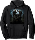 Exclusive Halloween Black Cat Zombie T-Shirt - Custom Art Print for Adults - T-Shirt, Sweatshirt, Hoodie