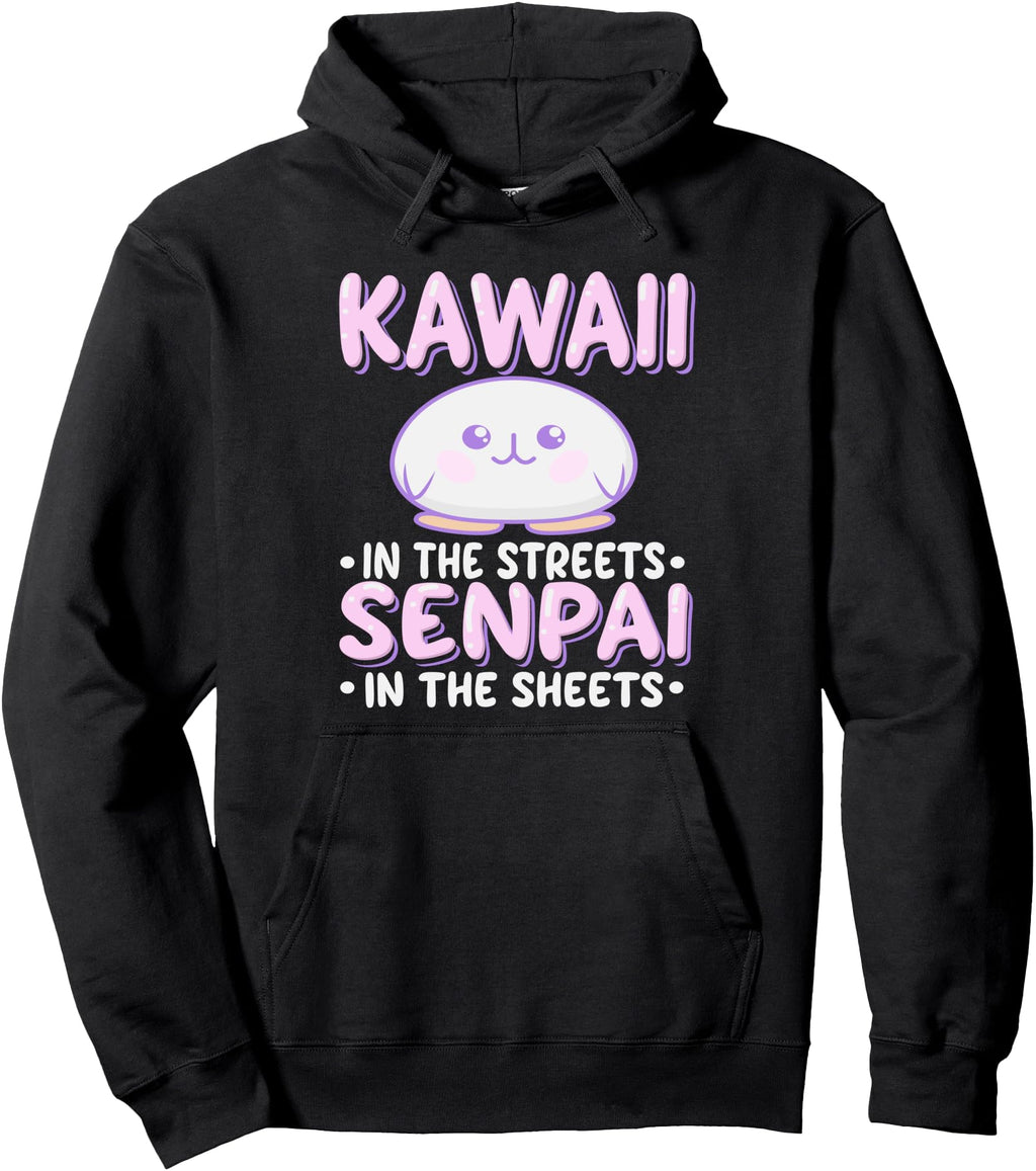 Handcrafted Kawaii Streets Senpai Hoodie - Casual Everyday Wear Unisex - T-Shirt, Sweatshirt, Hoodie