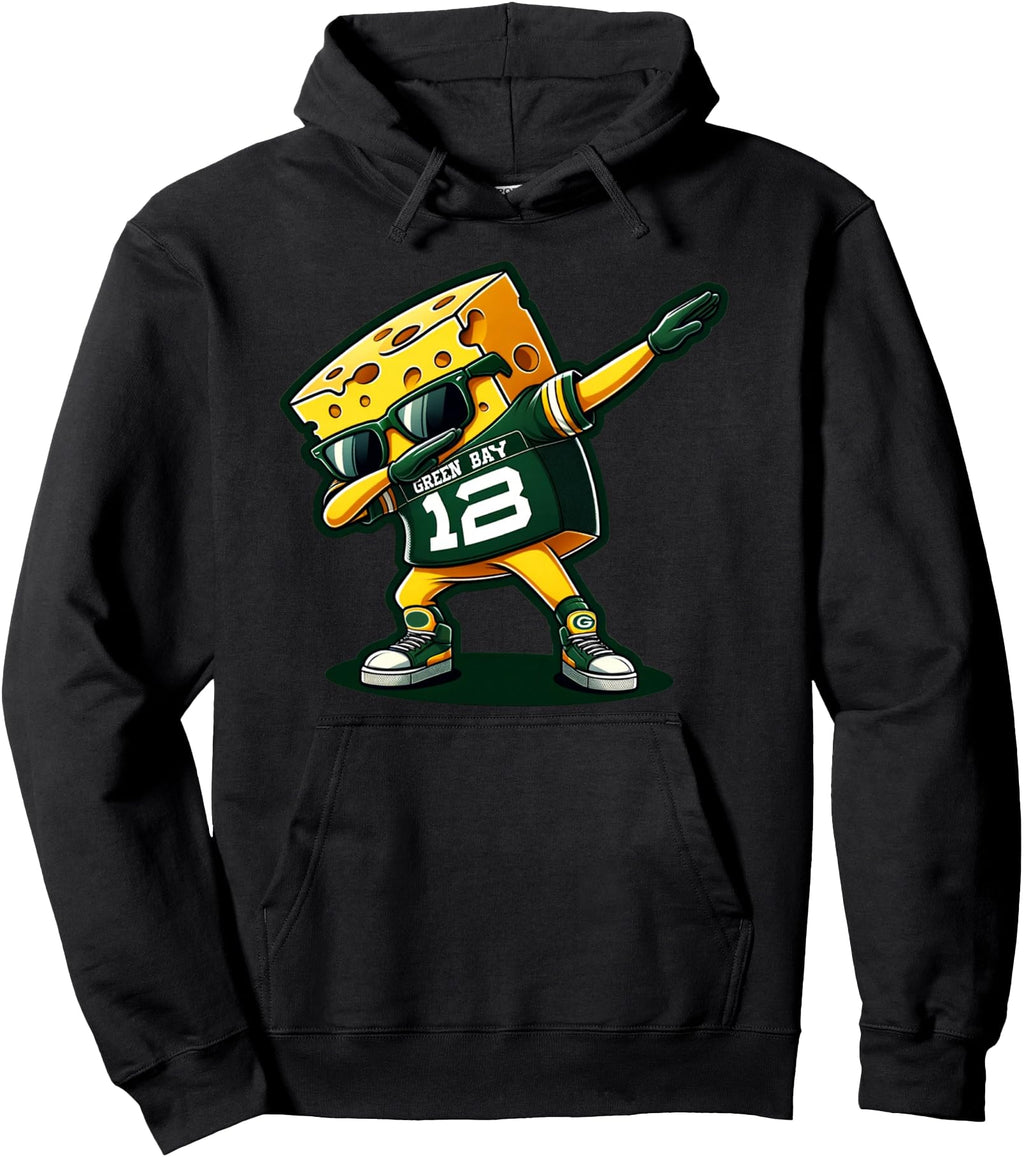 Handcrafted Green Bay Cheese Dabbing Hoodie - Custom Art Print Unisex - T-Shirt, Sweatshirt, Hoodie