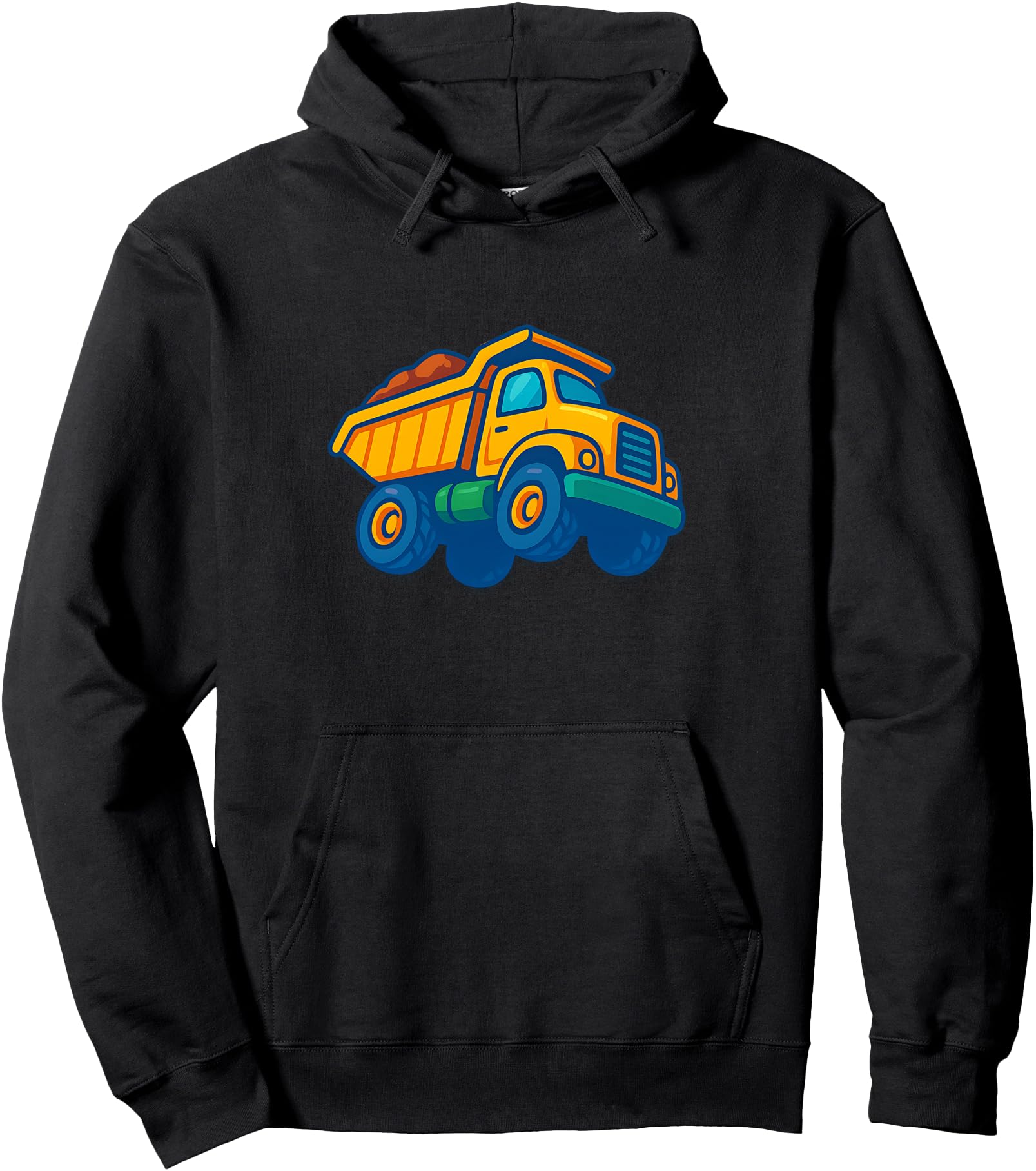 Original Cartoon Dump Truck Hoodie - Aesthetic Graphic for Adults - T-Shirt, Sweatshirt, Hoodie