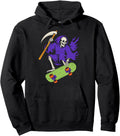 Grim Reaper Skateboarding Halloween Teen T-Shirt - Graphic Print Unisex - T-Shirt, Sweatshirt, Hoodie