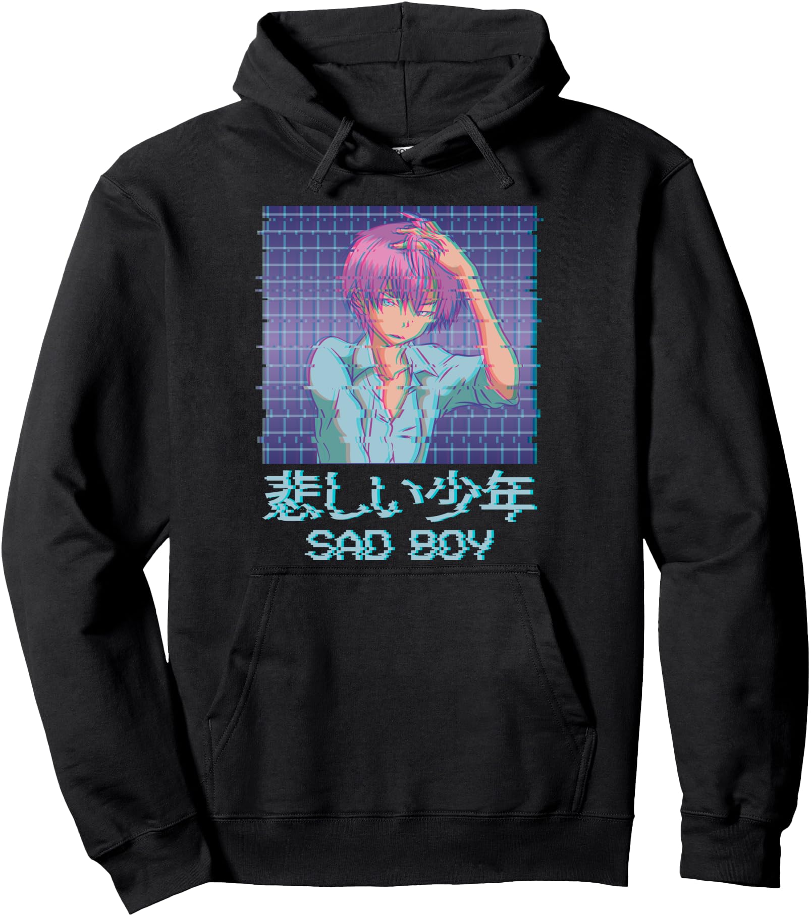 Authentic Sad Anime Japanese Vaporwave T-Shirt - Aesthetic Graphic Unisex - T-Shirt, Sweatshirt, Hoodie