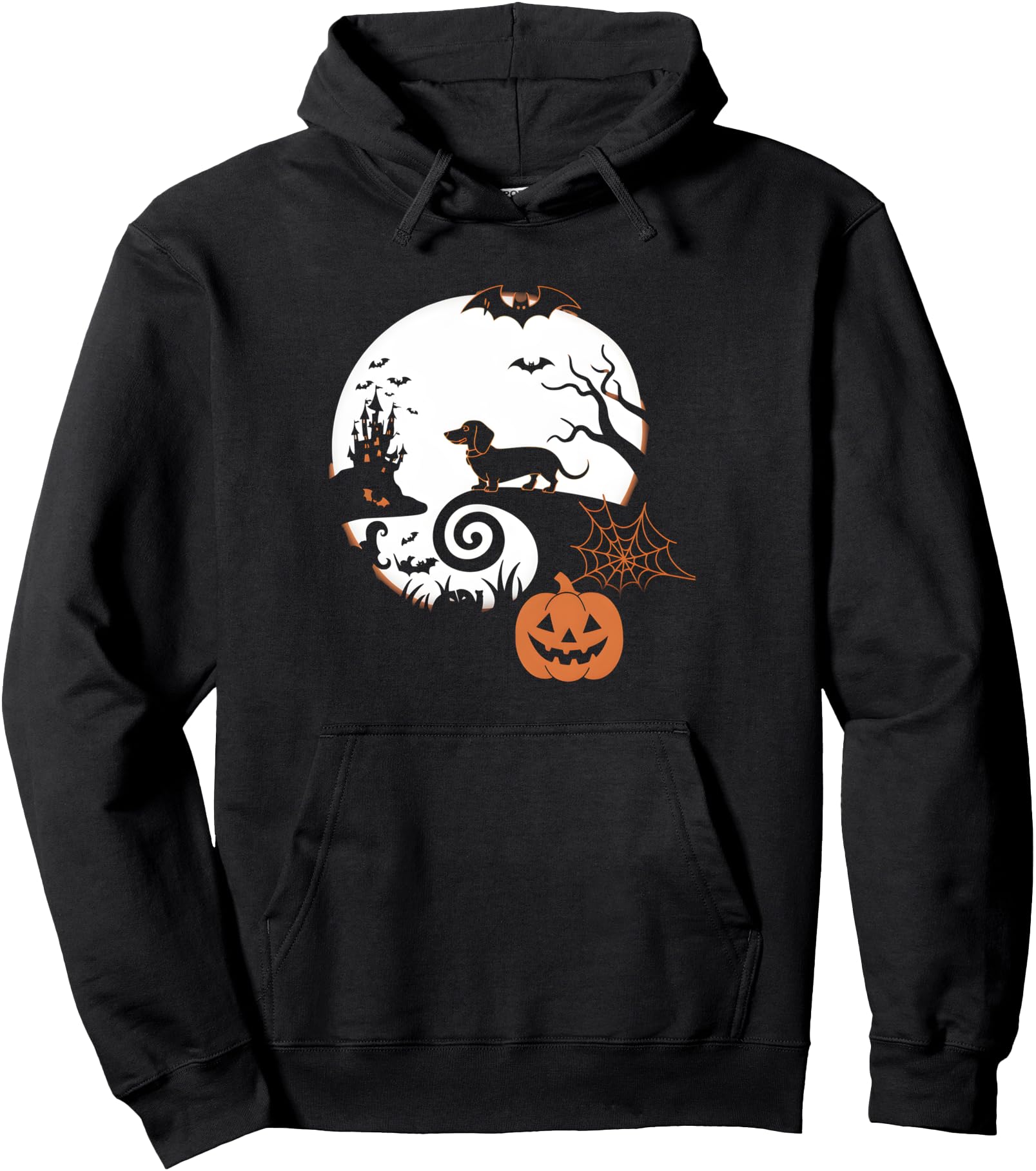 Original Scary Pumpkin Bat Witch Hat Hoodie - Novelty Apparel Men Women - T-Shirt, Sweatshirt, Hoodie