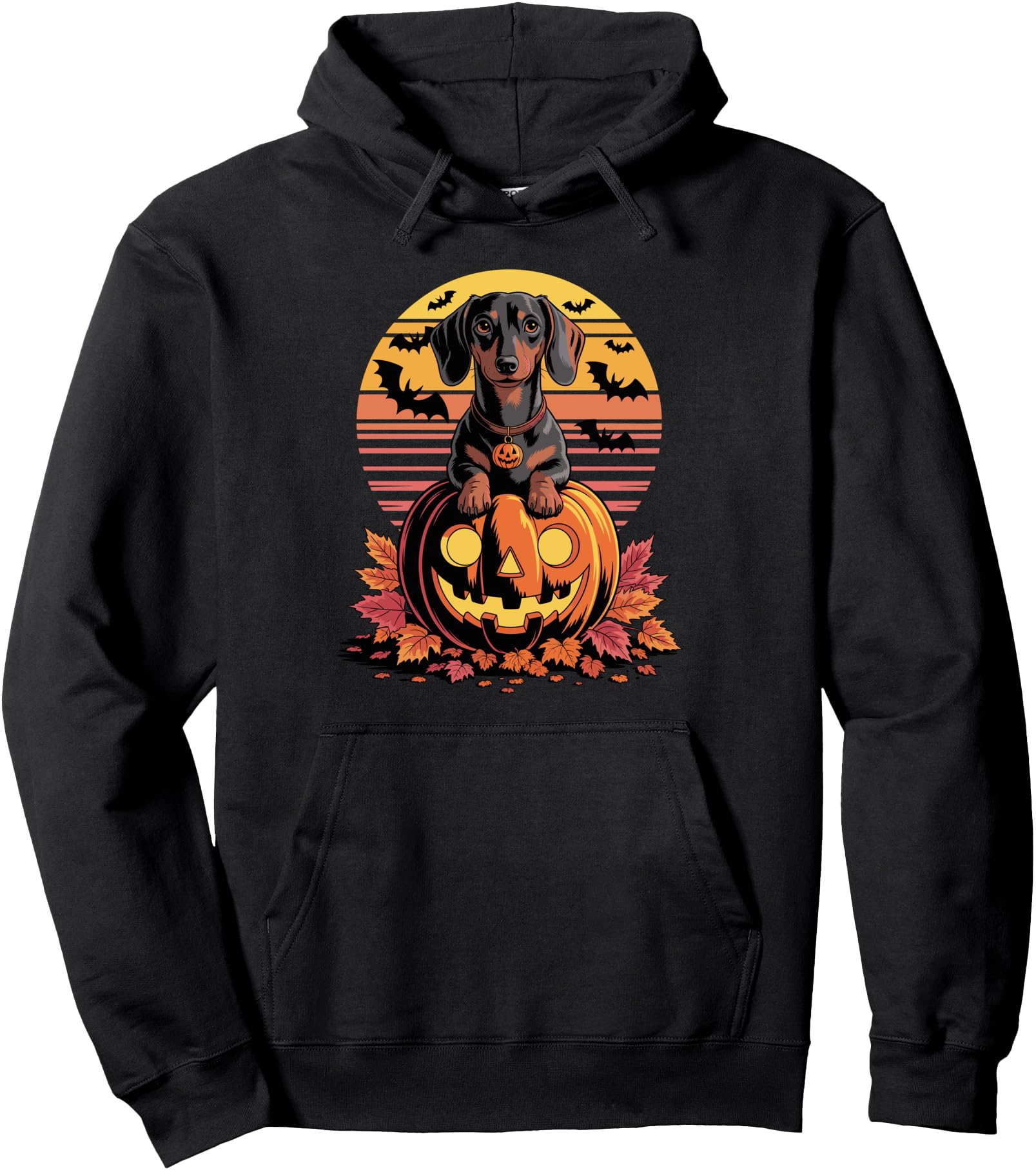 Halloween Dachshund Dachshunds Doxie Hoodie - Aesthetic Graphic Unisex - T-Shirt, Sweatshirt, Hoodie