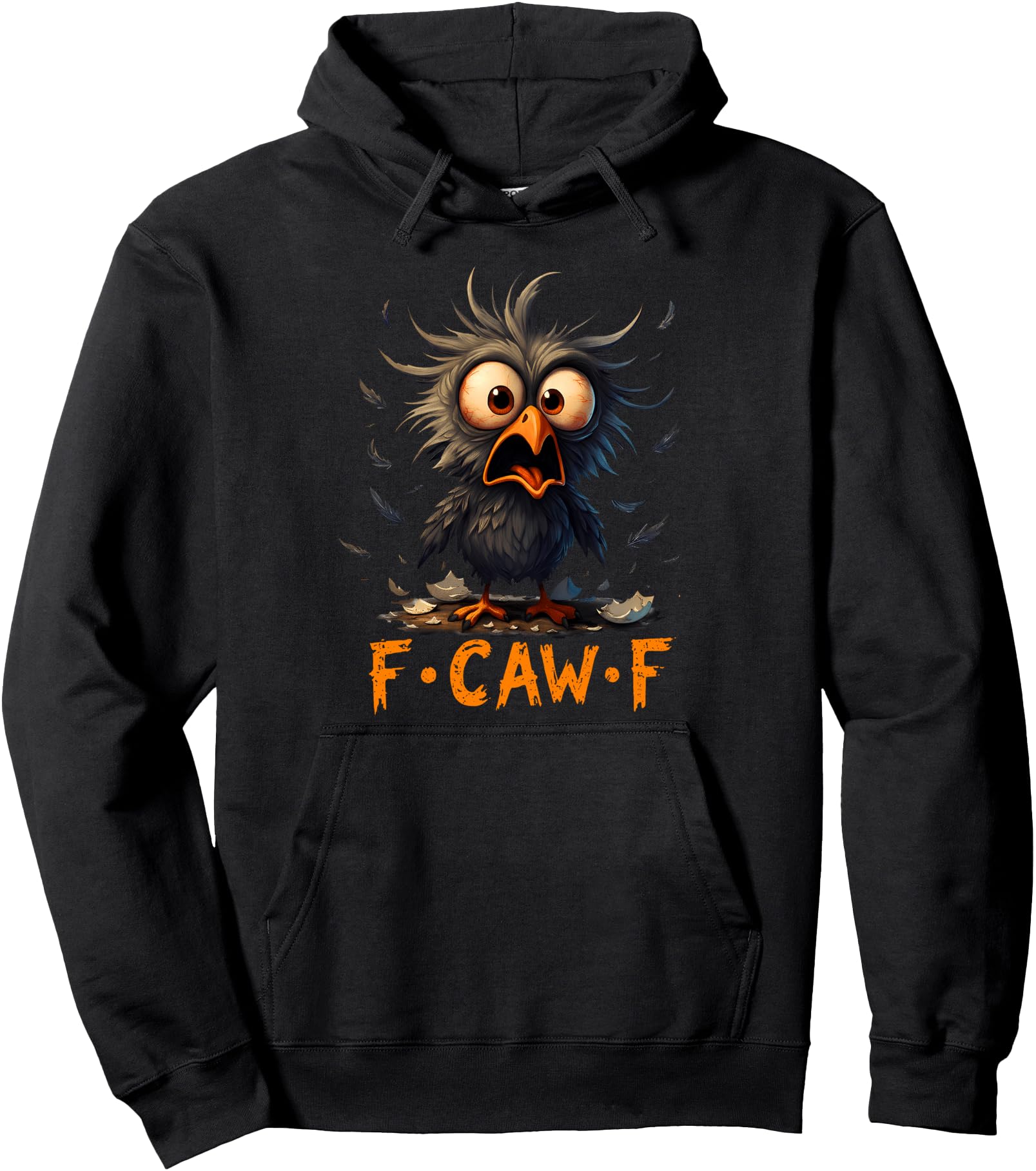 F Caw F Black Crow Fcawf Bird Meme T-Shirt - Fun Novelty Design for Adults - T-Shirt, Sweatshirt, Hoodie