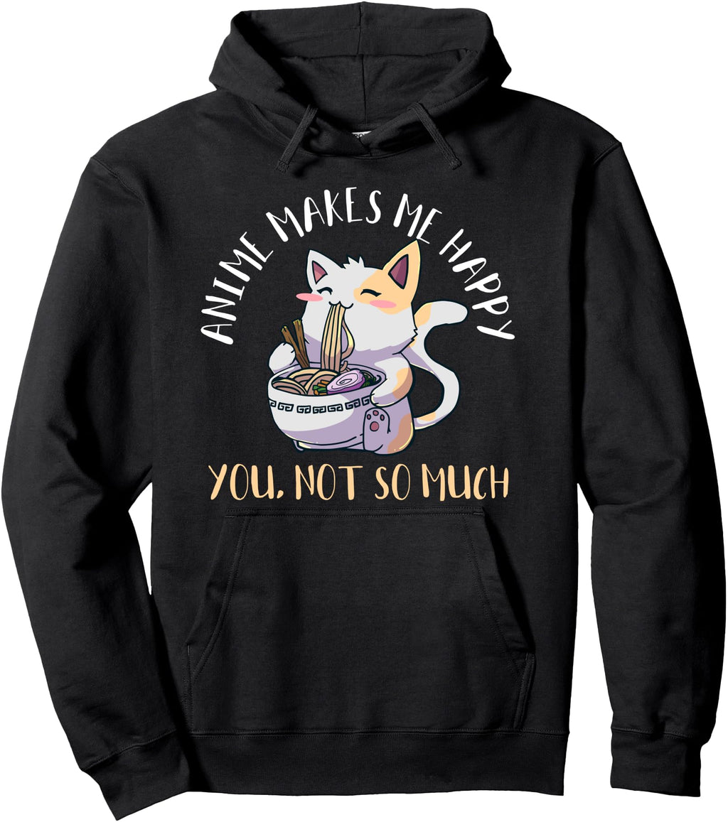 Original Anime Ramen Cats Kawaii Sweatshirt - Minimalist Print Men Women - T-Shirt, Sweatshirt, Hoodie