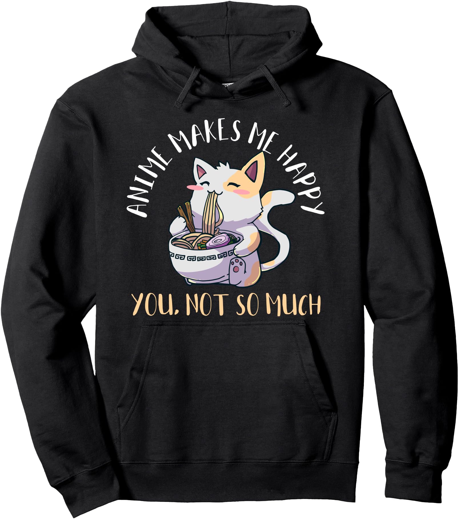Original Anime Ramen Cats Kawaii Sweatshirt - Minimalist Print Men Women - T-Shirt, Sweatshirt, Hoodie