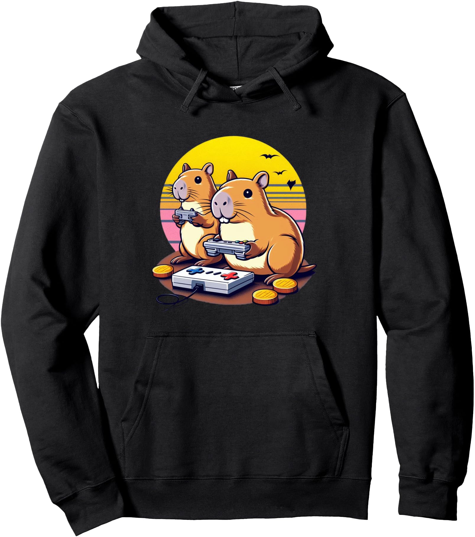 Handcrafted Video Games Capybara Video Hoodie - Unique Graphic for Adults - T-Shirt, Sweatshirt, Hoodie