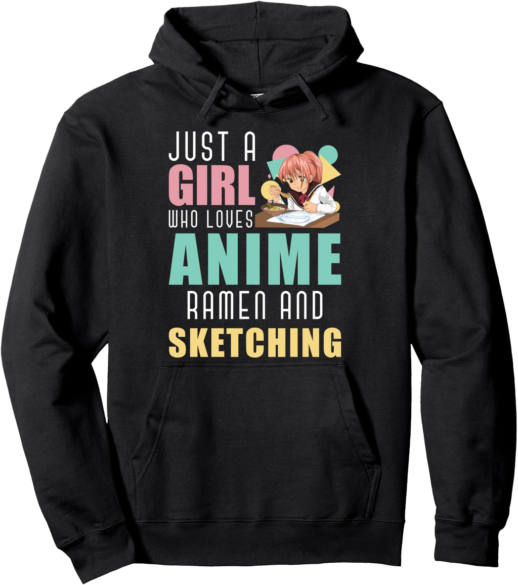 Authentic Just Who Loves Anime Ramen And T-Shirt - Custom Art Print Unisex - T-Shirt, Sweatshirt, Hoodie